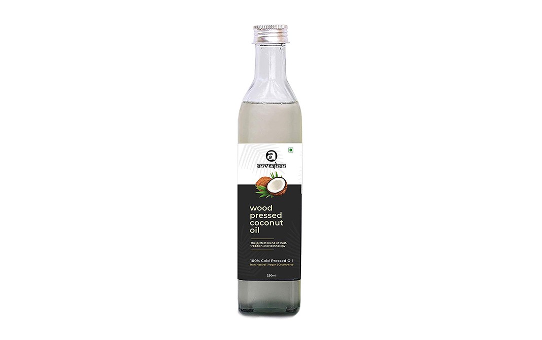 Anveshan Wood Pressed Coconut Oil   Plastic Bottle  250 millilitre